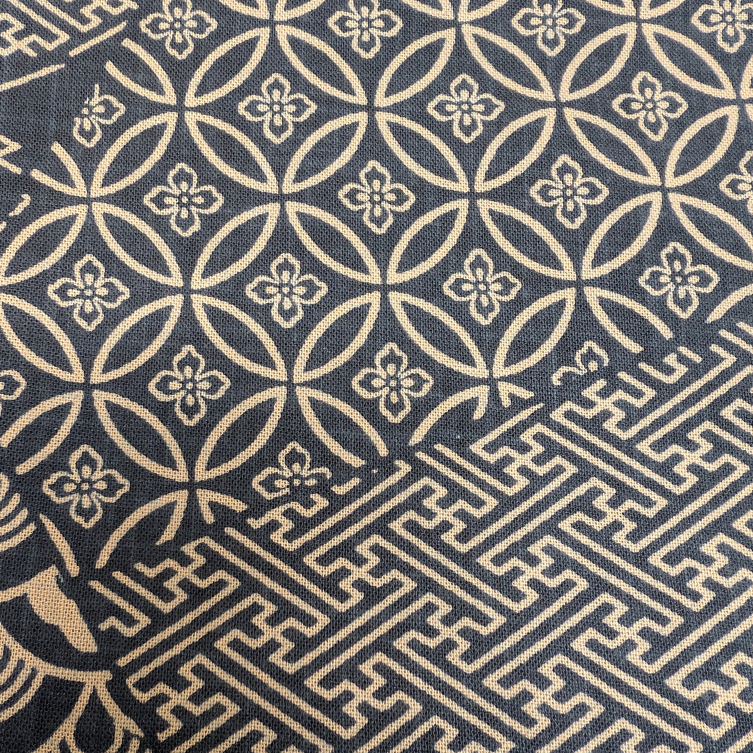 Hand-dyed Japanese Pattern Cotton Slub Fabric KP-7090-9