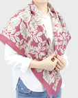 [Kokka Lifestyle] Water-repellent Leaves Prints Furoshiki - Pink