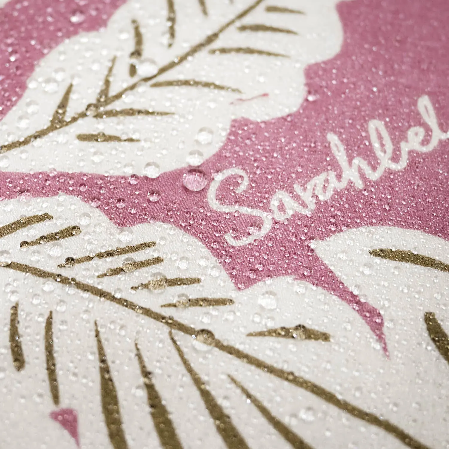 [Kokka Lifestyle] Water-repellent Leaves Prints Furoshiki - Pink