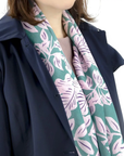 [Kokka Lifestyle] Water-repellent Leaves Prints Furoshiki - Pink