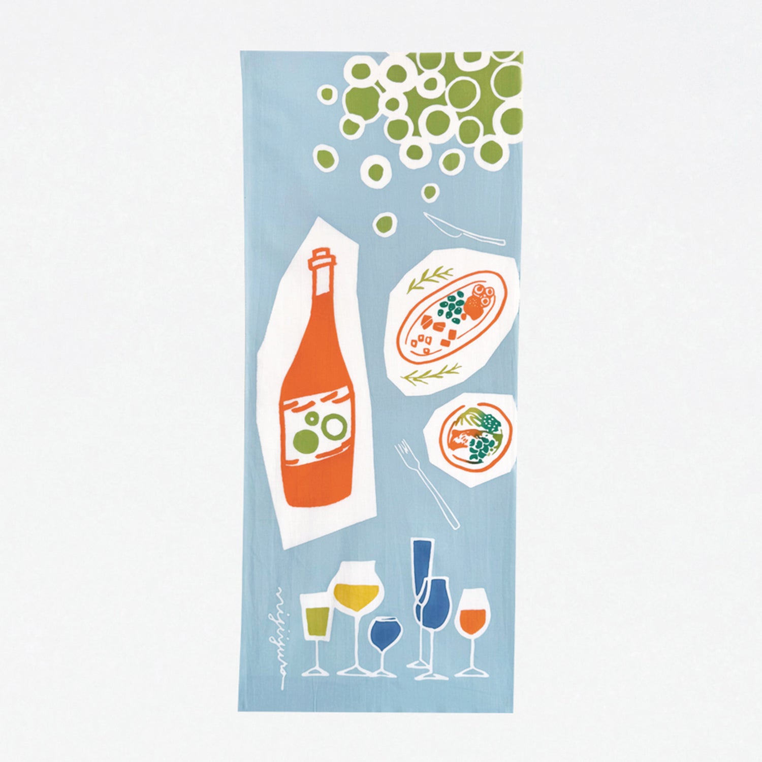 [Kokka Lifestyle] Nijiyura Cotton Tenugui - White Wine