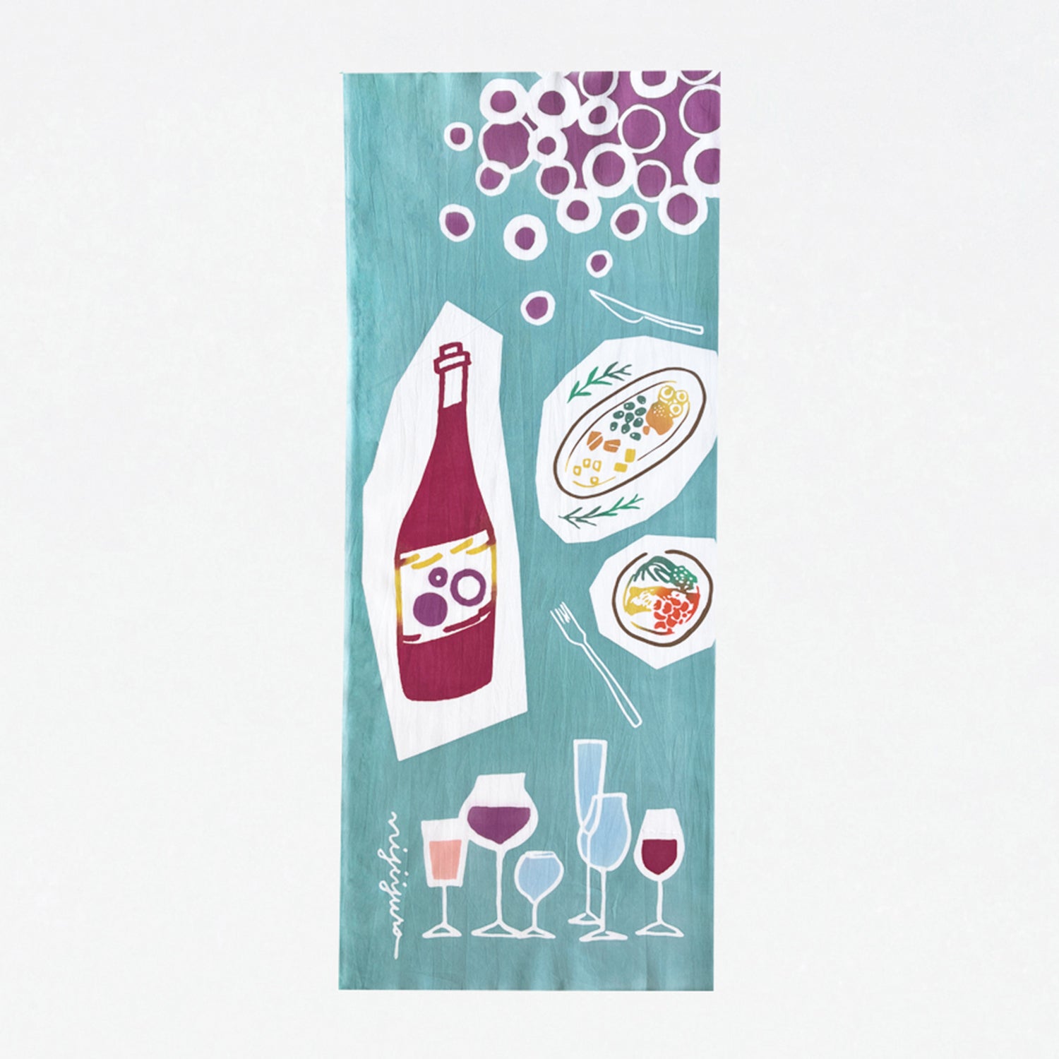 [Kokka Lifestyle] Nijiyura Cotton Tenugui - Red Wine