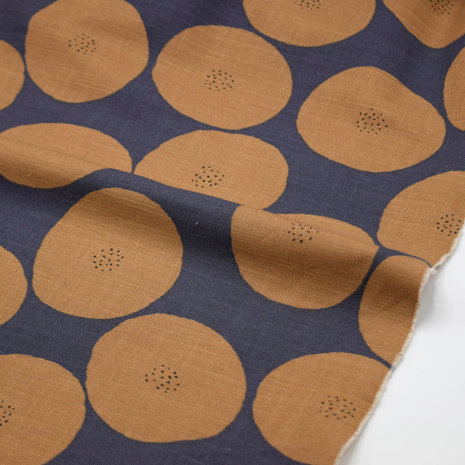 MUDDY WORKS Anpan Cotton Lightweight Canvas - Grey x Brown (Kokka Exclusive) EKX-1140