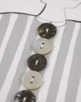 4nov Shell Buttons [Flat Round Black x White / 13mm] TPS-1325-1