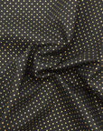 Glittery Dot Cotton Shirting - Black
