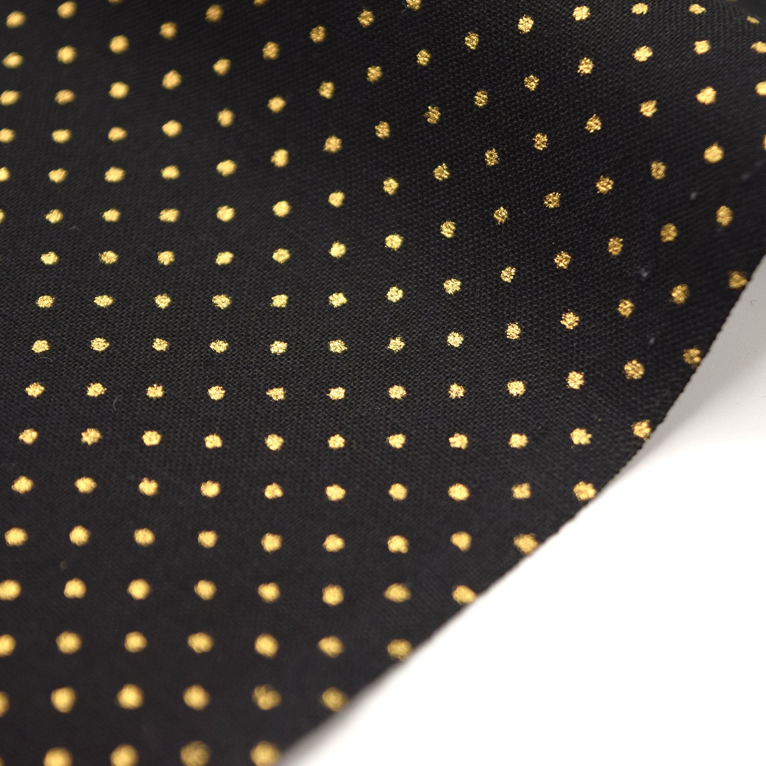 Glittery Dot Cotton Shirting - Black