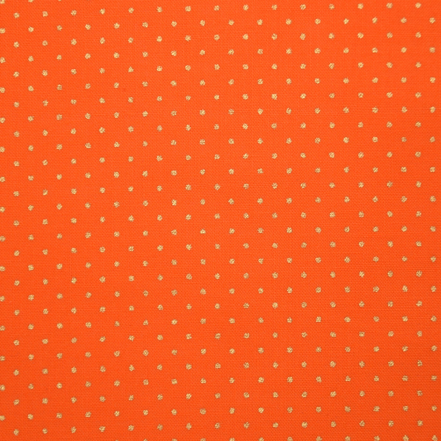 Glittery Dot Cotton Shirting - Orange