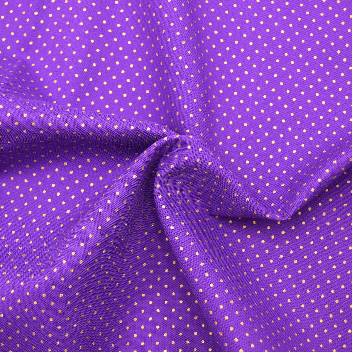Glittery Dot Cotton Shirting - Purple