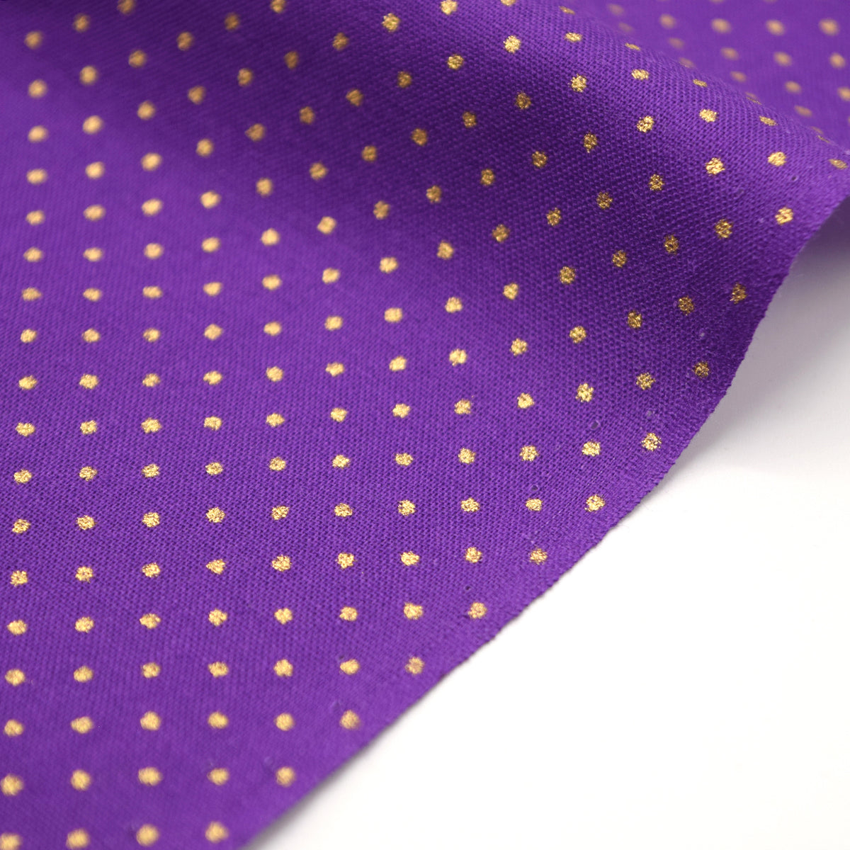 Glittery Dot Cotton Shirting - Purple