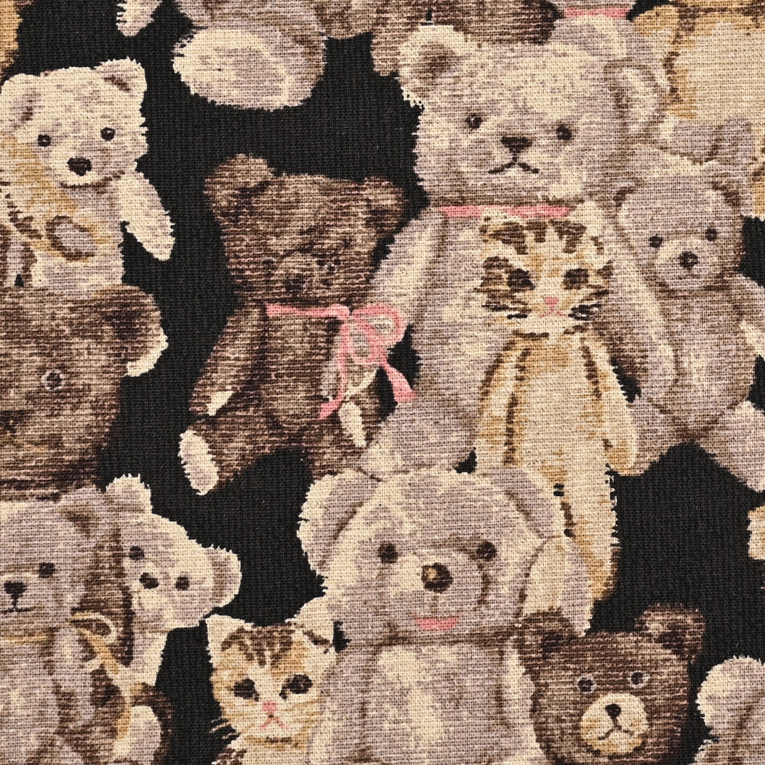 Teddy Bear Brushed Cotton Linen Canvas YGA-86010-1