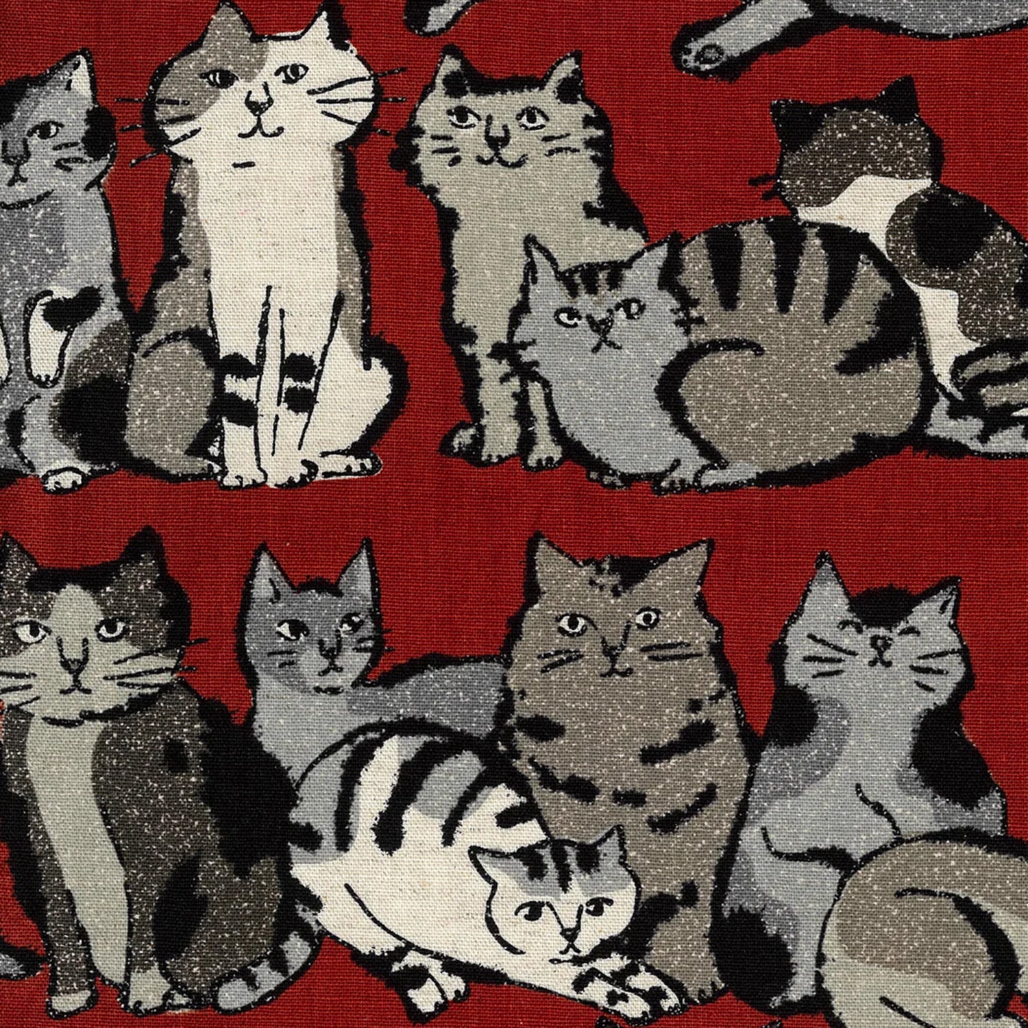 [Fabric Sample] Art Cat Cotton Linen Lightweight Canvas YGA-86020-1