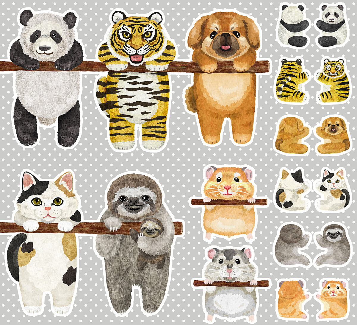 Home Deco Swinging Friends Panel Fabric YGA-91080-1