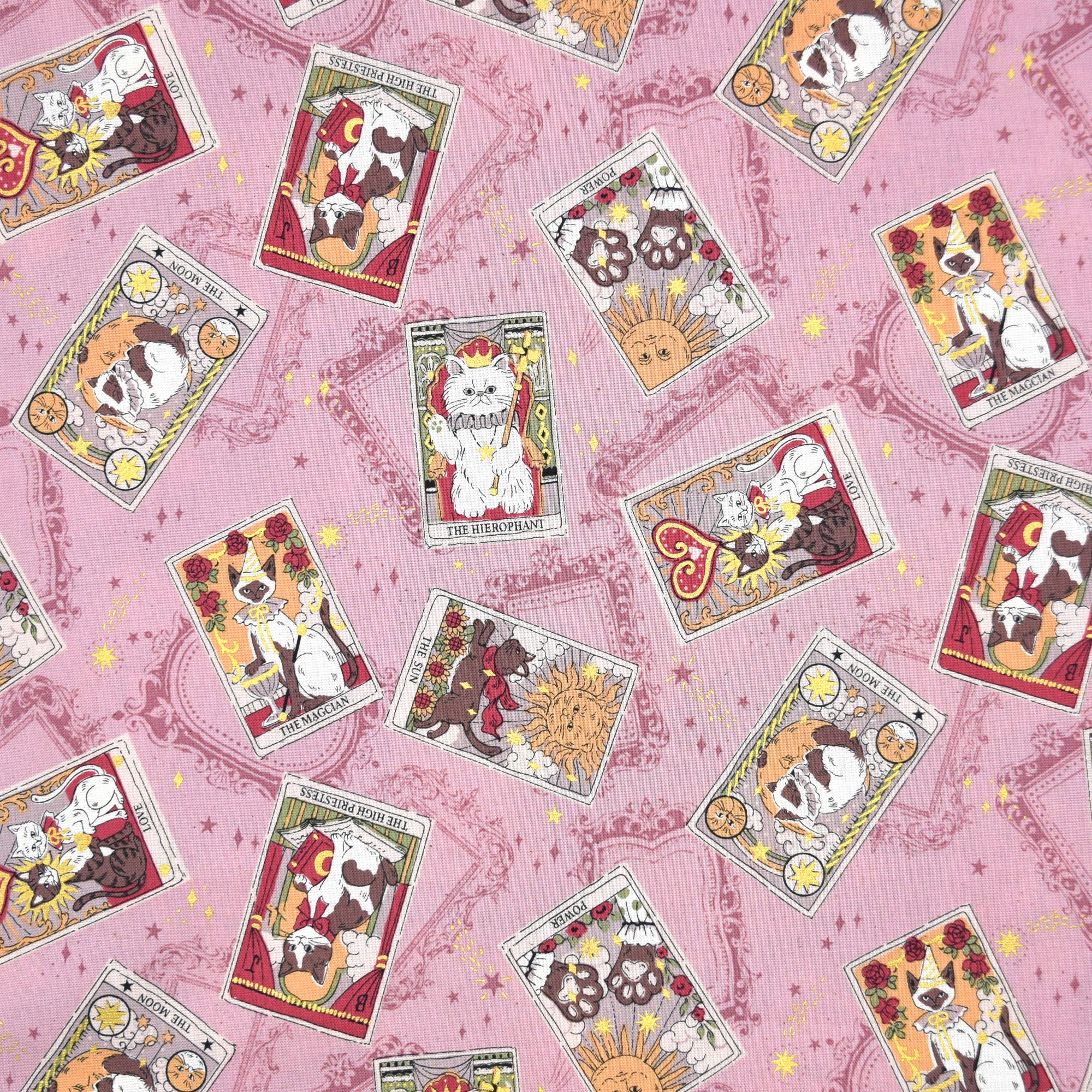 [Fabric Sample] Tarot Cats Cotton Sheeting