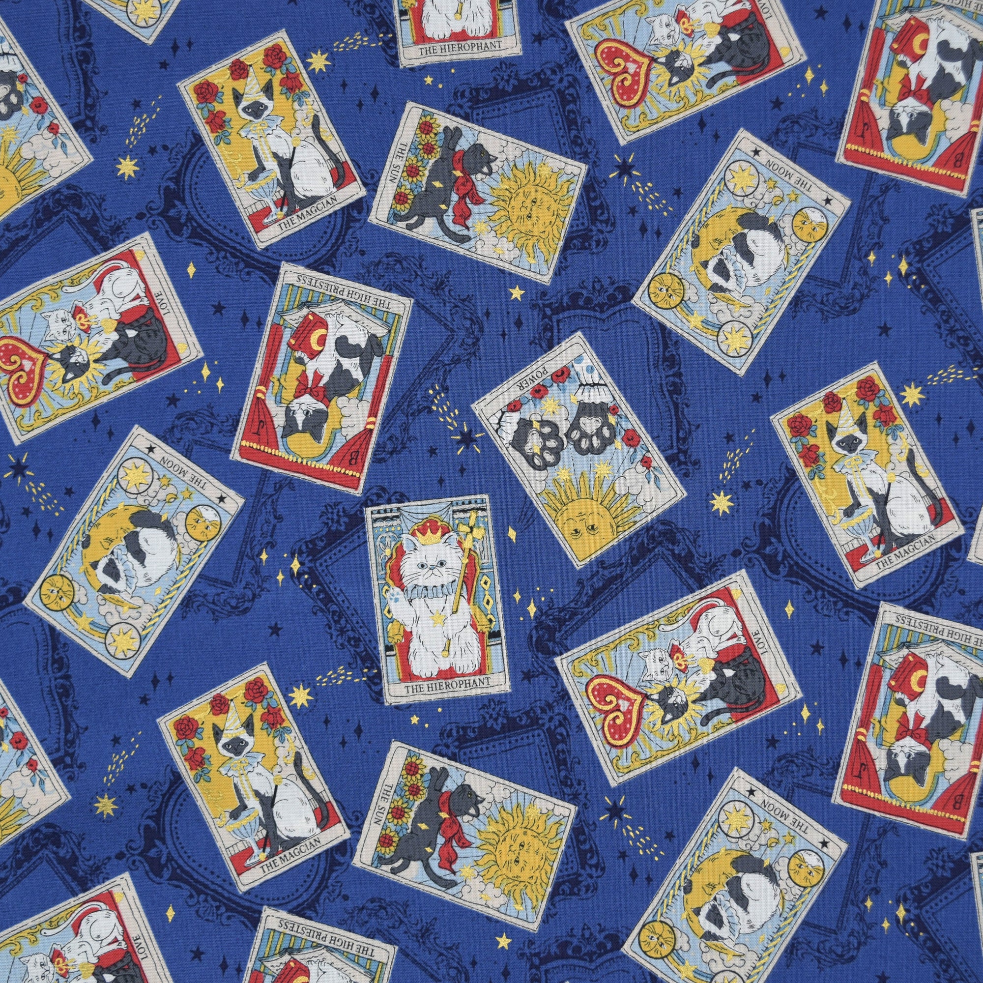 [Fabric Sample] Tarot Cats Cotton Sheeting