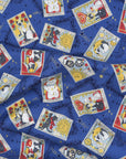 Tarot Cats Cotton Sheeting - Blue