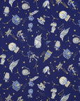 Constellation Cats Cotton Sheeting - Blue