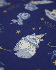 Constellation Cats Cotton Sheeting - Blue