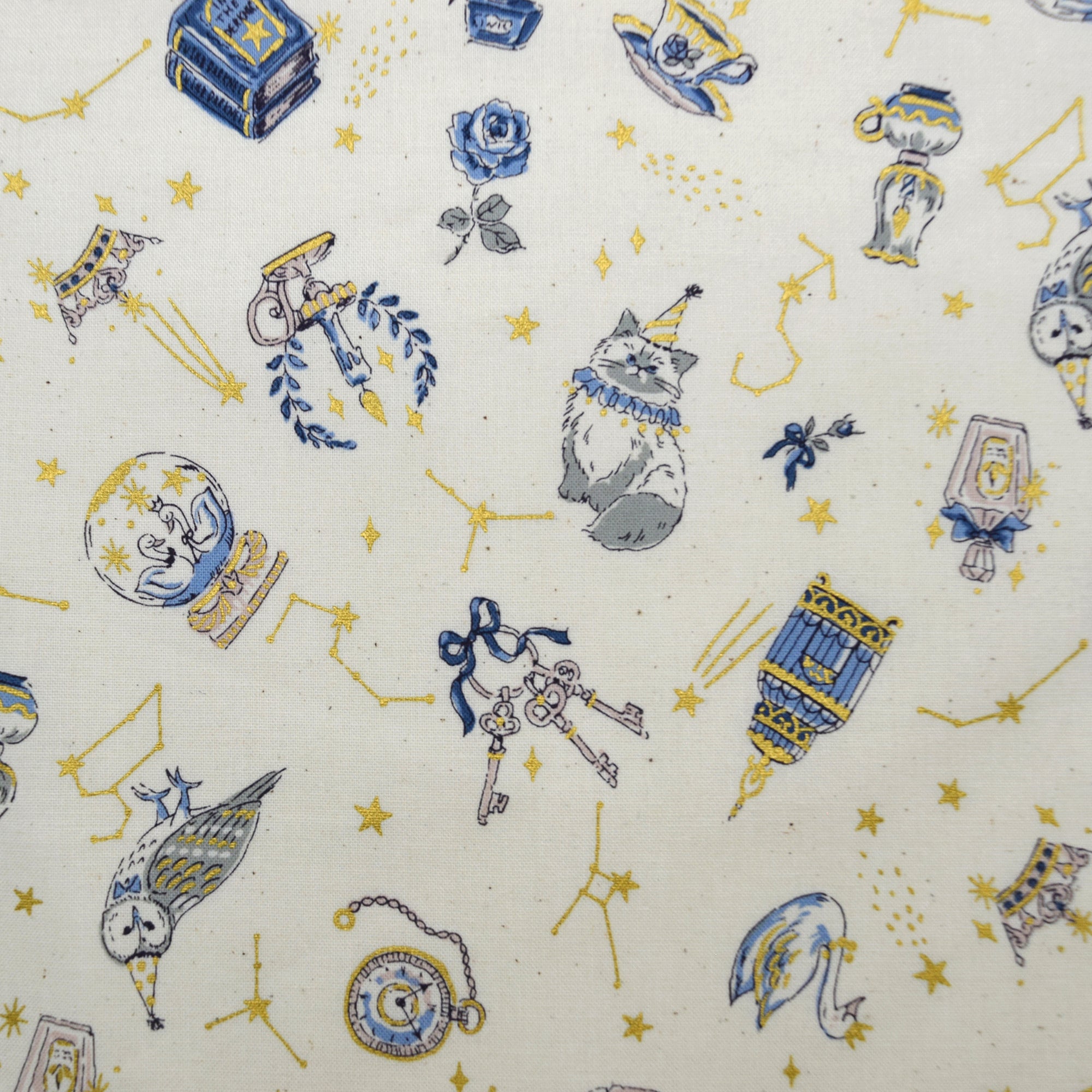 [Fabric Sample] Constellation Cats Cotton Sheeting