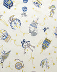 Constellation Cats Cotton Sheeting - White
