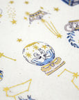 Constellation Cats Cotton Sheeting - White