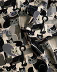 Art Animal Cats Cotton Linen Canvas - Black YGA-91060-1