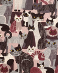 Art Animal Cats Cotton Linen Canvas - Pink YGA-91060-1