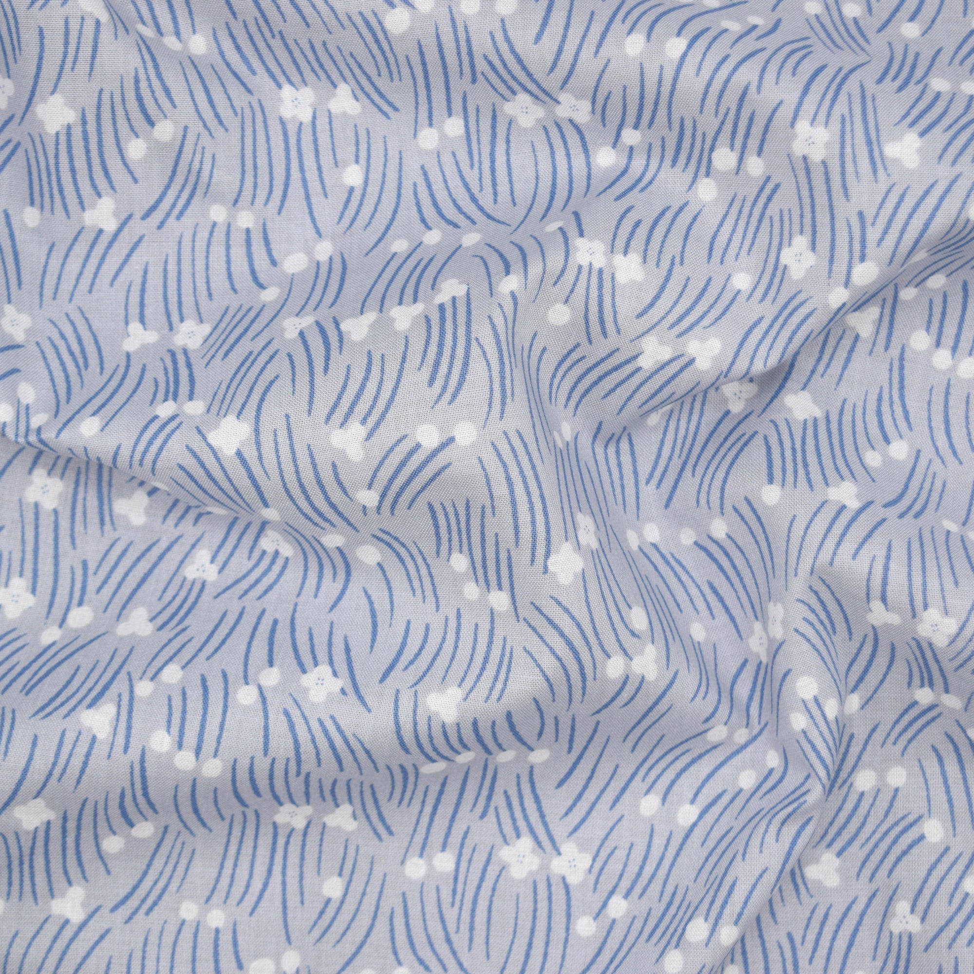 Floral Cool Breeze Cotton Sheeting - Light Grey YGA-91100-1