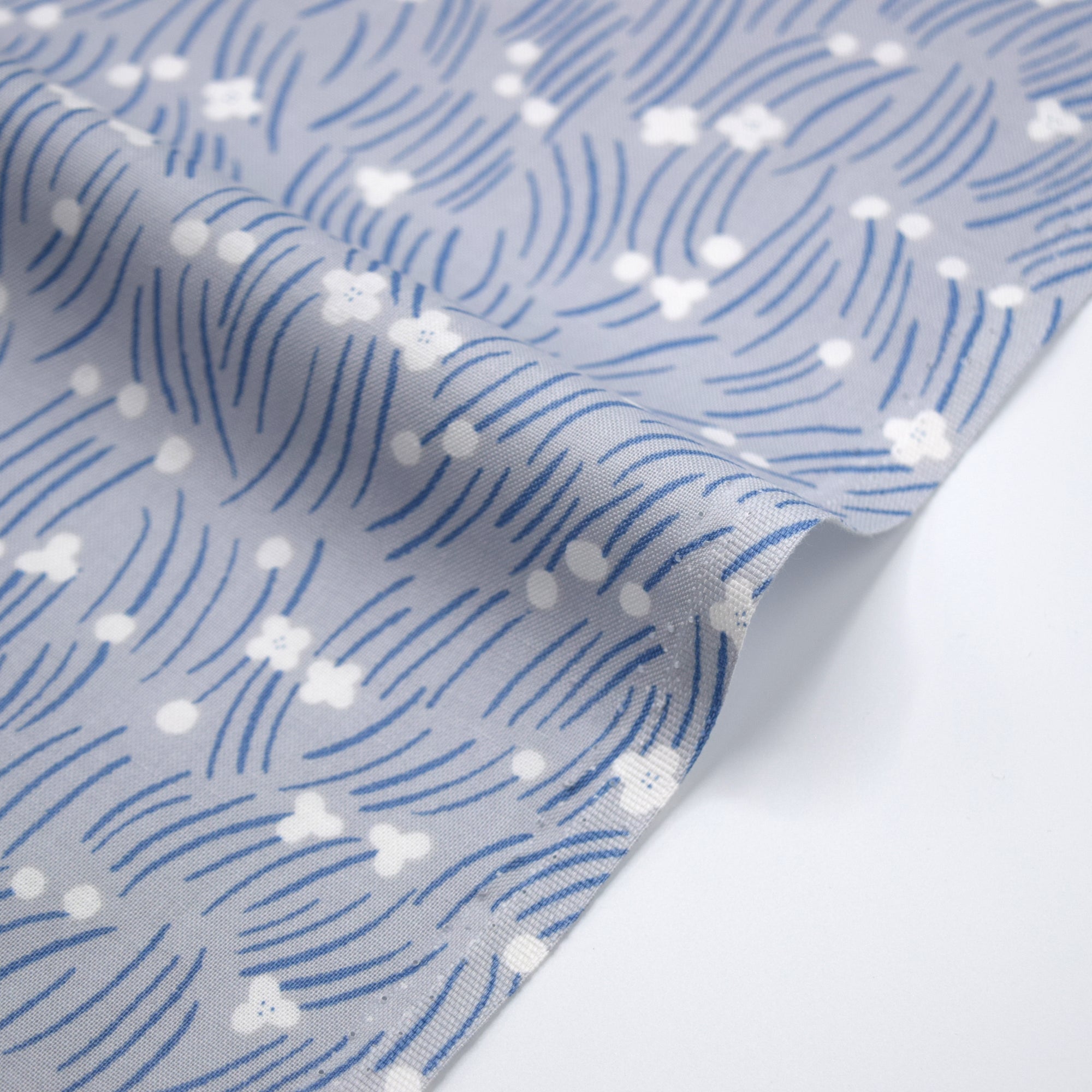 Floral Cool Breeze Cotton Sheeting - Light Grey YGA-91100-1