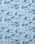 Sea Animals Cotton Sheeting - Blue YGA-91110-1