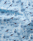 Sea Animals Cotton Sheeting - Blue YGA-91110-1