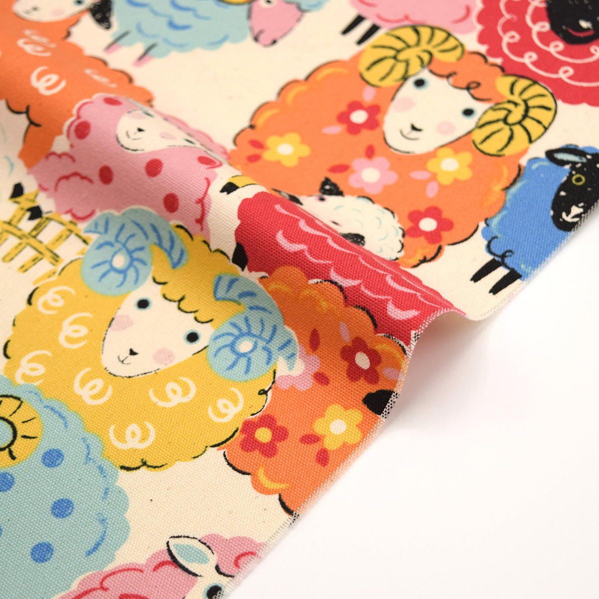 [Fabric Sample] Powerful Animal Sheep Cotton Oxford