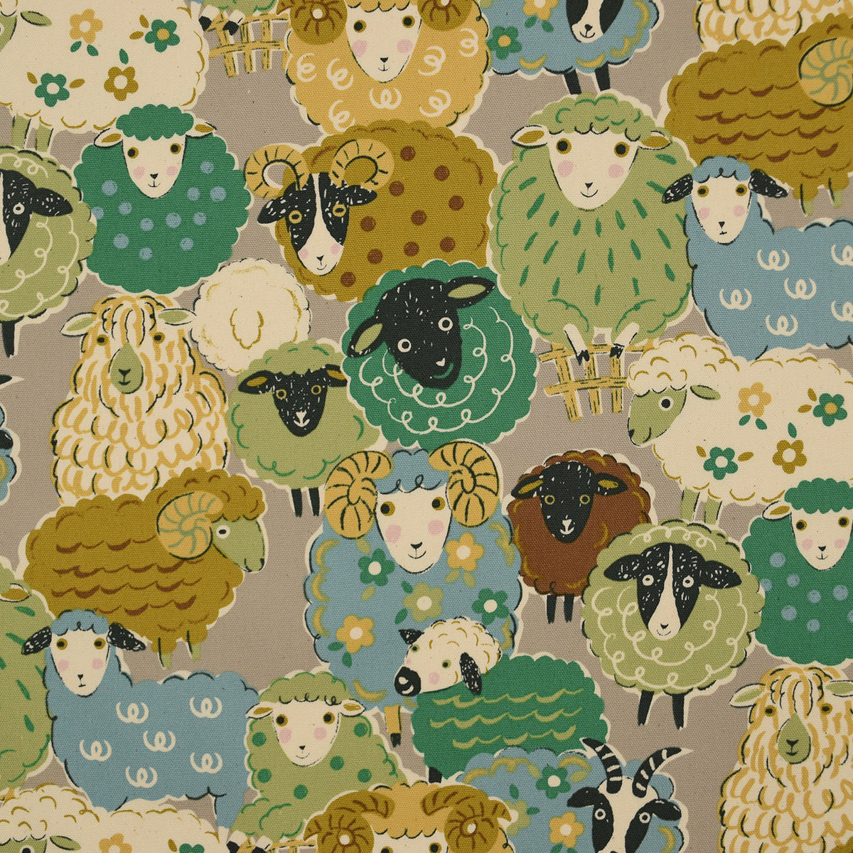 [Fabric Sample] Powerful Animal Sheep Cotton Oxford
