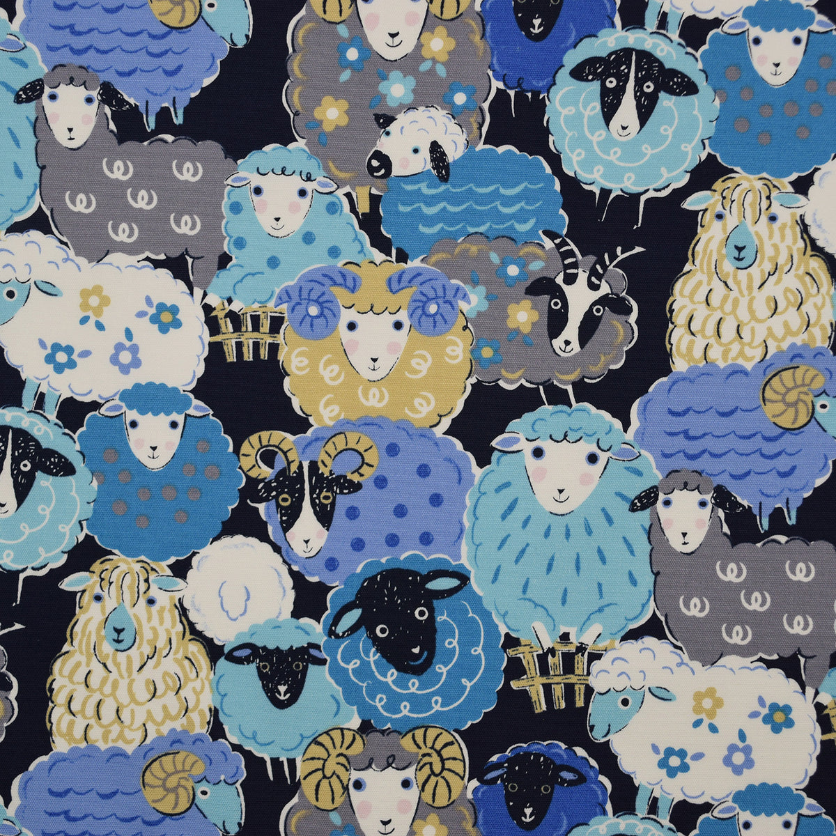 [Fabric Sample] Powerful Animal Sheep Cotton Oxford