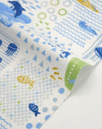 Sea Animals Cotton Dobby - White