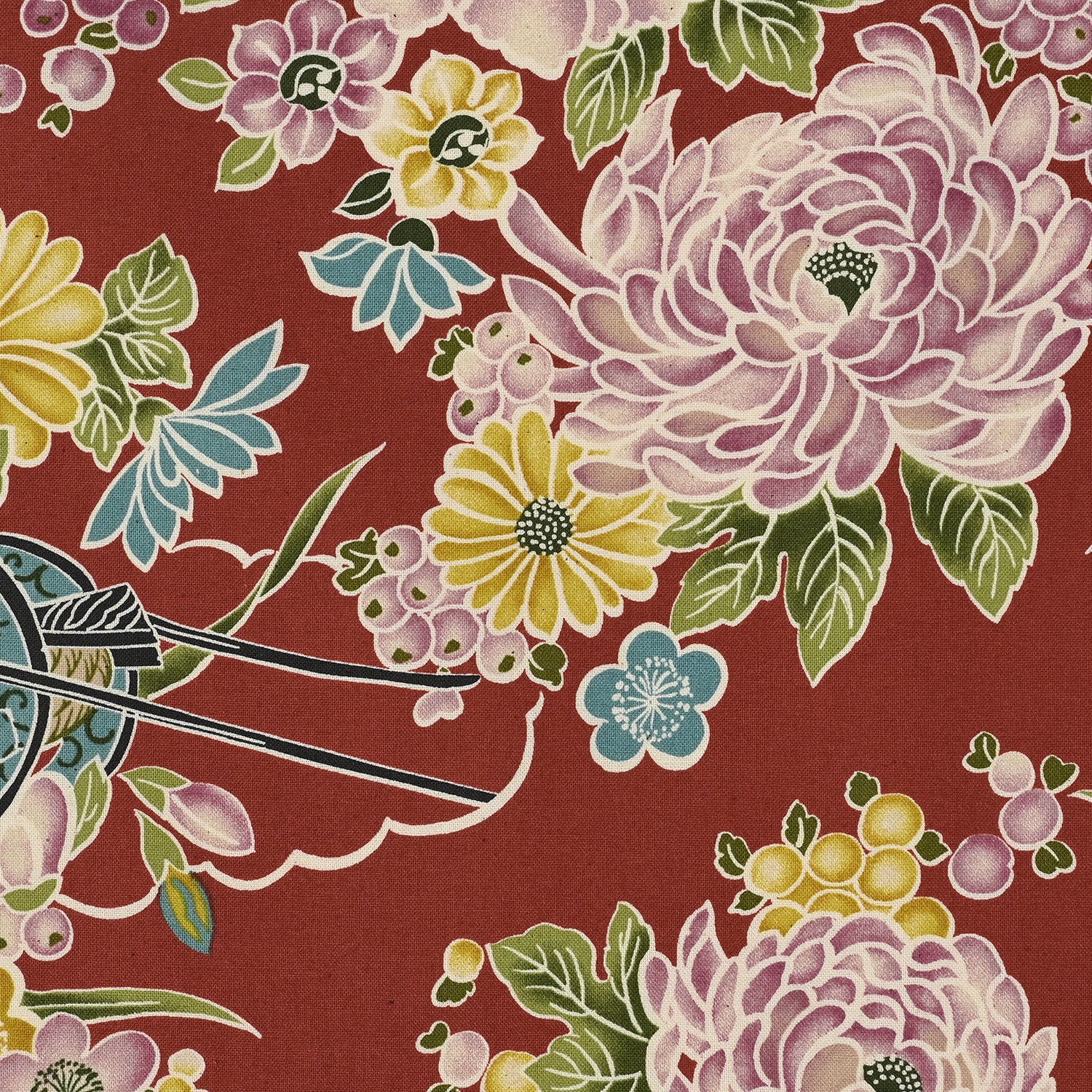 Japanese Floral Prints Cotton Sheeting | Kokka Fabrics