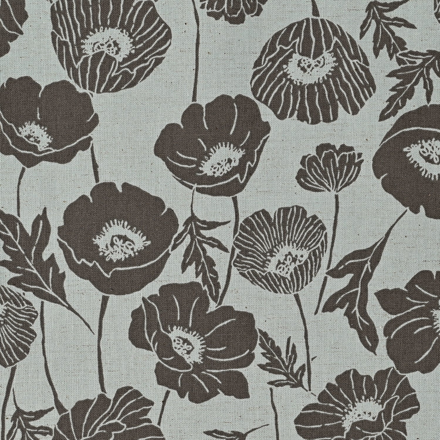 Poppy Flowers Cotton Linen Sheeting