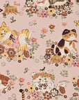 Powerful Animal Cats Flower Garden Cotton Oxford YGA-81050-1