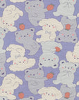 Pastel Bonbon Bear & Dog Cotton Oxford YKA-39030-1