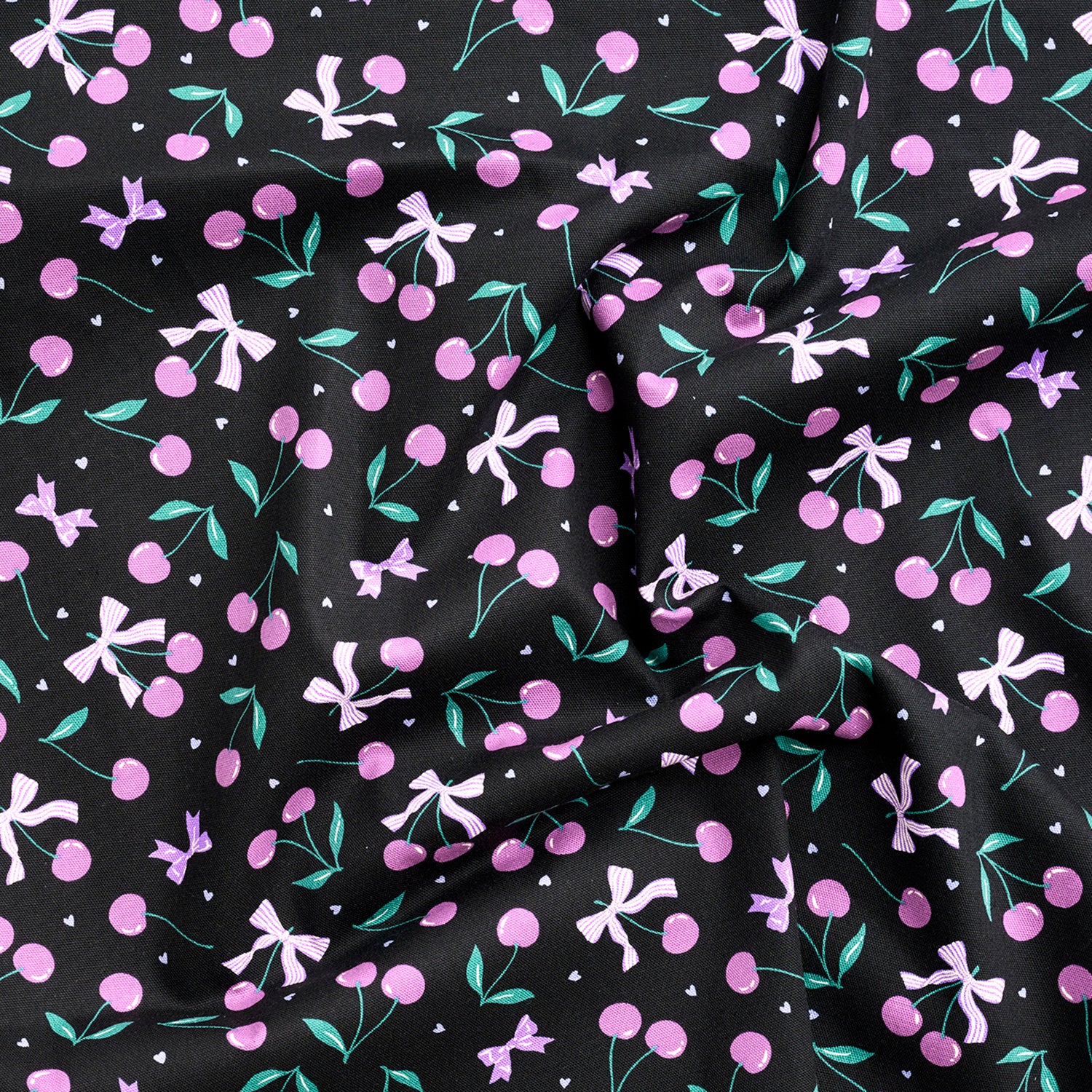 Cherry Bonbon Cotton Oxford - Black YKA-39020-1