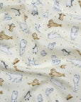 Artic Animals Cotton Double Gauze - Cream