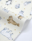 Artic Animals Cotton Double Gauze - Cream
