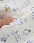 Artic Animals Cotton Double Gauze - Cream
