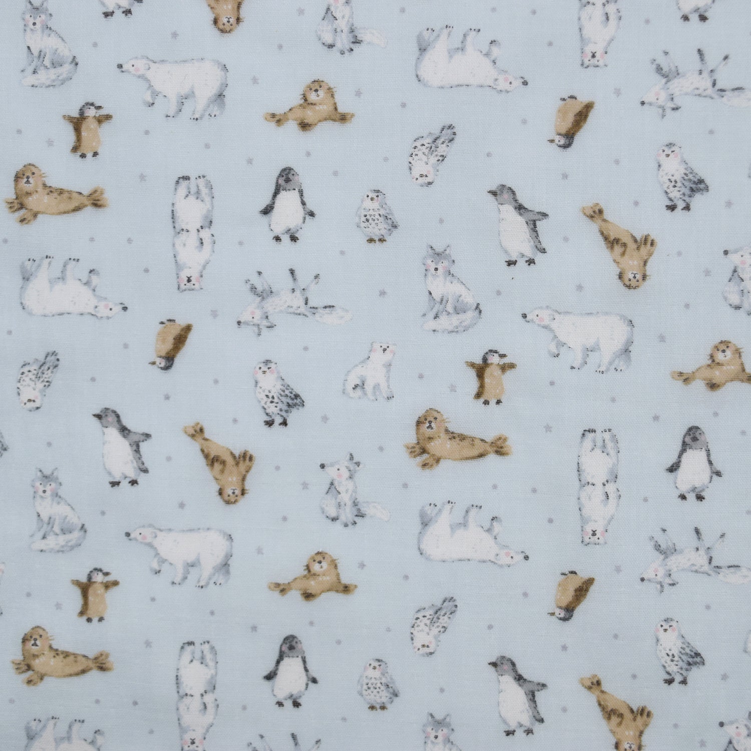 [Fabric Sample] Artic Animals Cotton Double Gauze