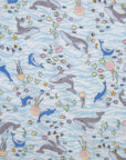 [Fabric Sample] Aquatic Animals Cotton Double Gauze