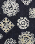 [Fabric Sample] Denim Look Lace Cotton Oxford
