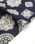 [Fabric Sample] Denim Look Lace Cotton Oxford