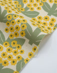 Linnea Blooming Day Cotton Oxford - White & Yellow