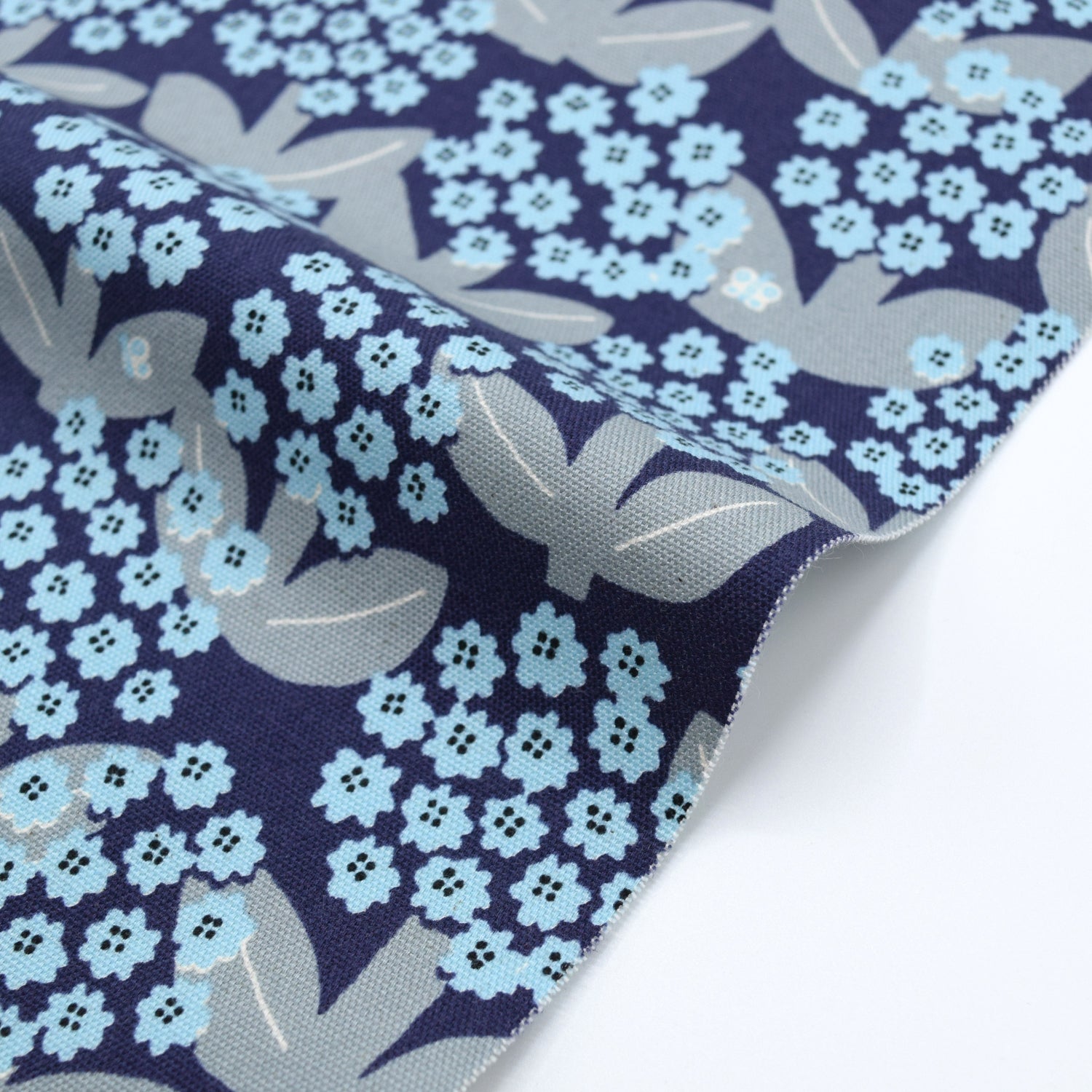 Linnea Blooming Day Cotton Oxford - Blue