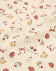 Sweetie Cupcakes Cotton Oxford - White