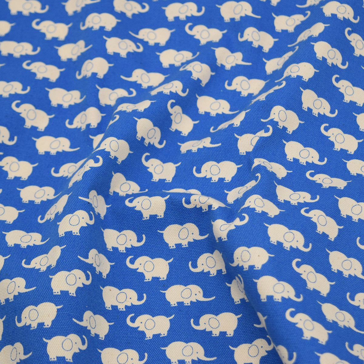 Simply Palette Elephant Cotton Oxford - Blue